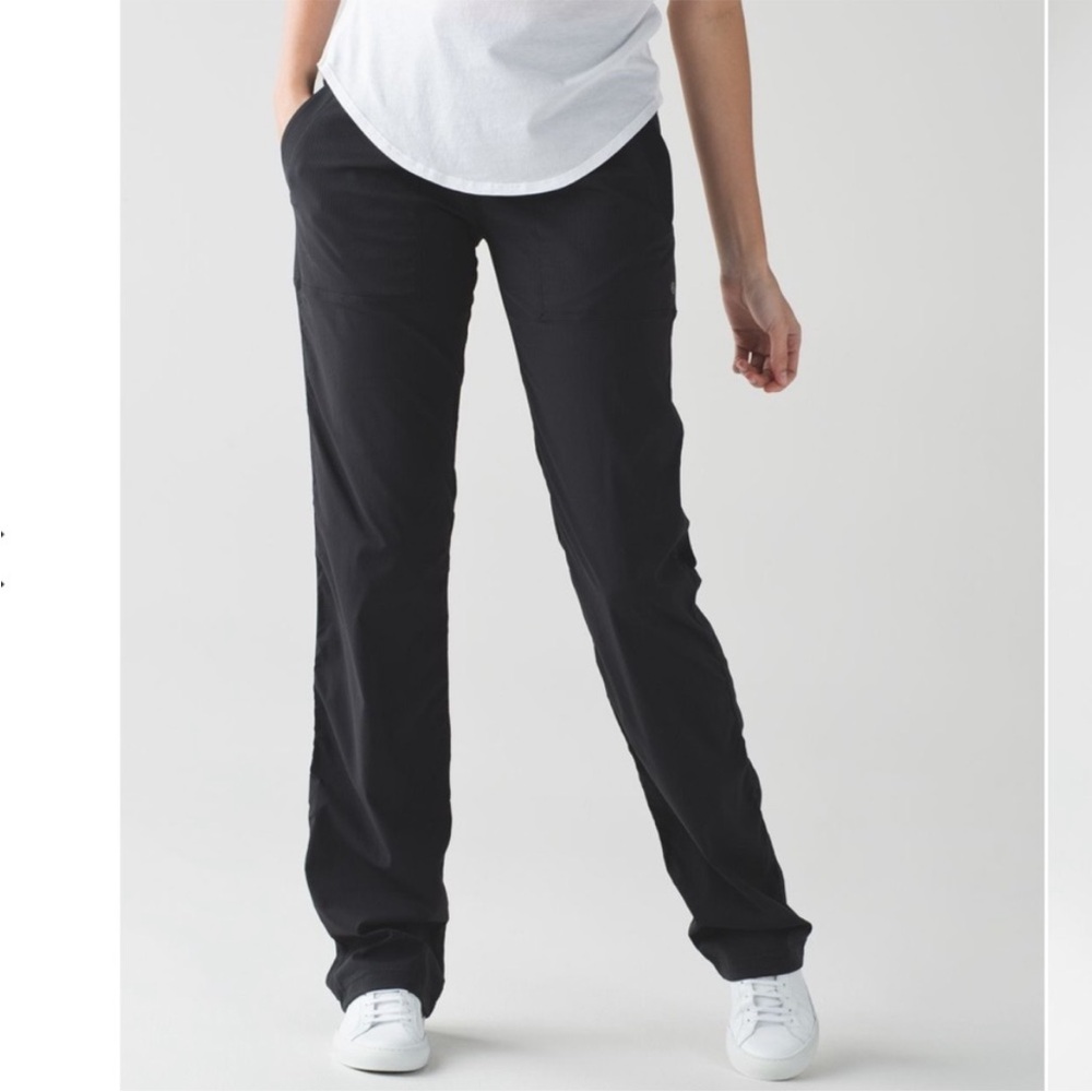 lululemon athletica Black Straight-Leg Active Pants - Picture 2 of 16